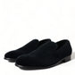 Black Velvet Loafers Formal Dress Shoes
