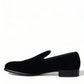 Black Velvet Loafers Formal Dress Shoes