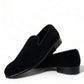 Black Velvet Loafers Formal Dress Shoes