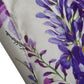 White Floral Print Silk Waistcoat Vest Top