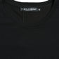 Black Wool Short Sleeves Crewneck T-shirt Top