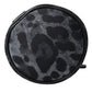 Black Leopard Round Slim Tote Bottle Cage Bag