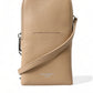 Beige Leather Purse Crossbody Sling Phone Bag