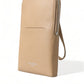 Beige Leather Purse Crossbody Sling Phone Bag