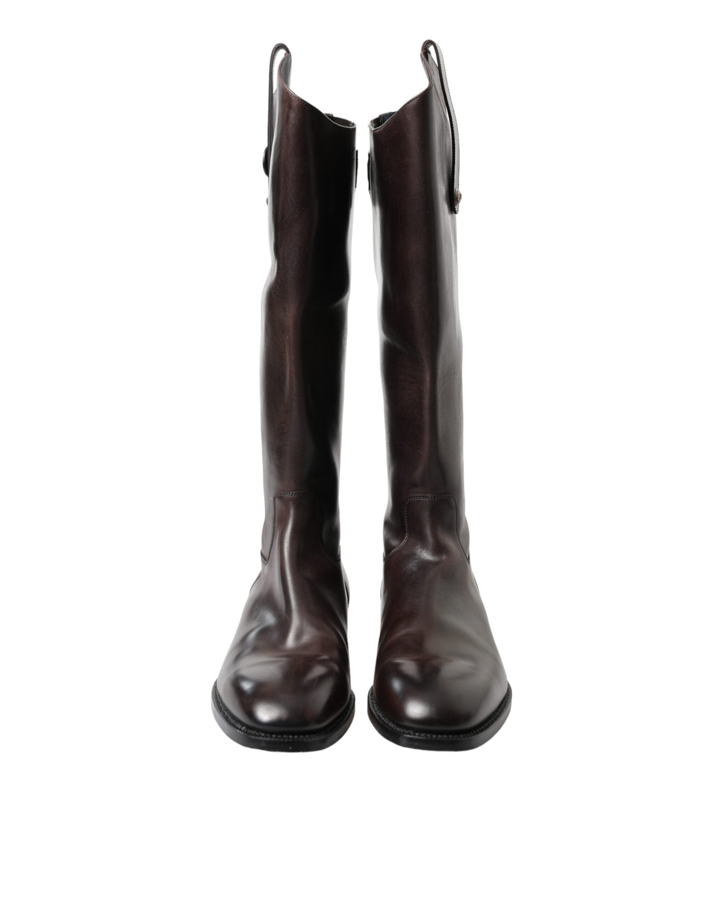 Elegant Dark Brown Knee High Rider Boots