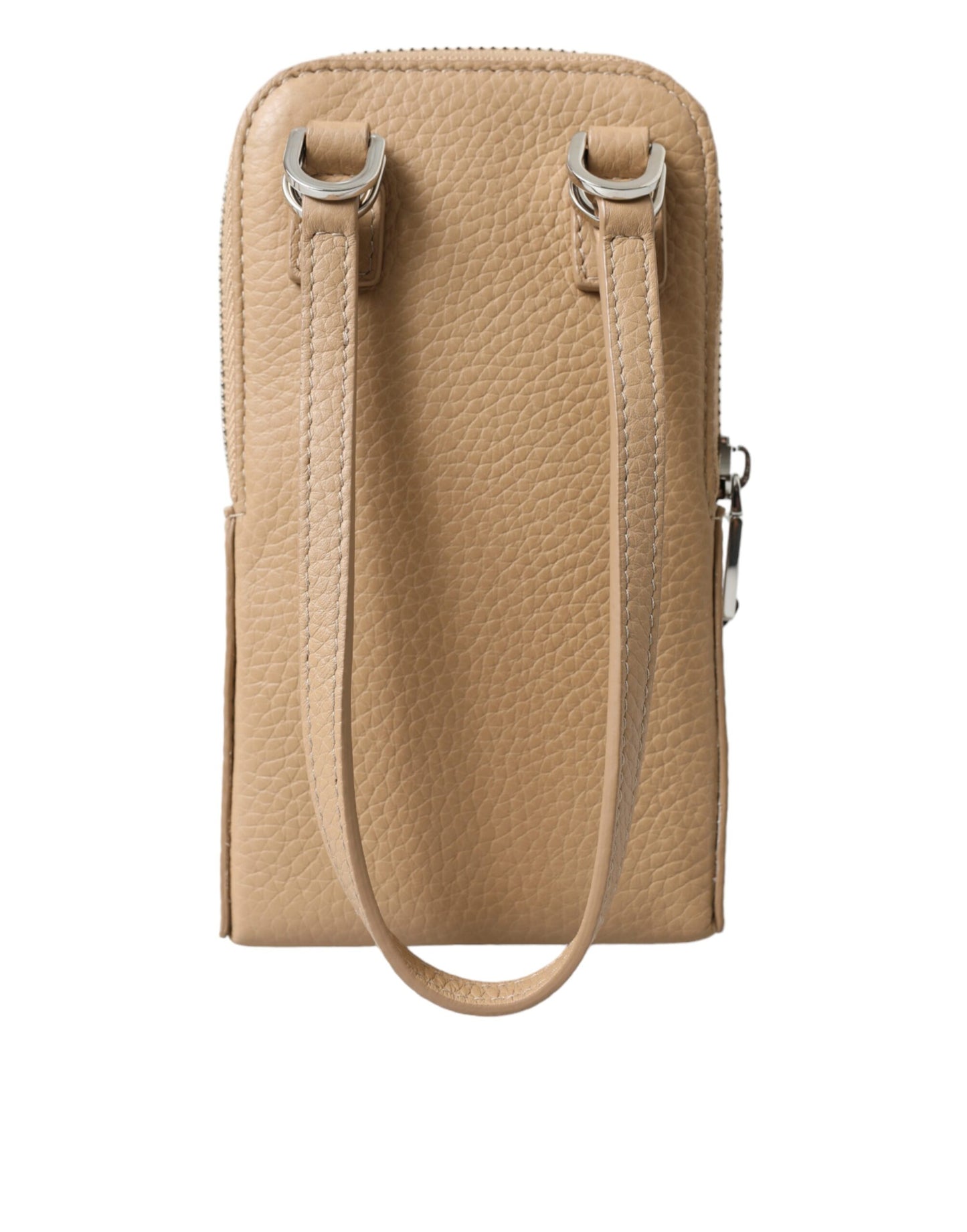 Beige Leather Purse Crossbody Sling Phone Bag