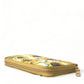 White Sunflower Leather DG Zip Around Continental Wallet