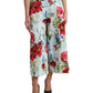 Multicolor Floral High Waist Wide Leg Pants