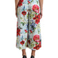 Multicolor Floral High Waist Wide Leg Pants