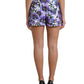 Purple Anemone High Waist Hot Pants Shorts