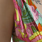Multicolor Floral Silk A-Line Dress