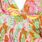 Multicolor Floral Silk A-Line Dress