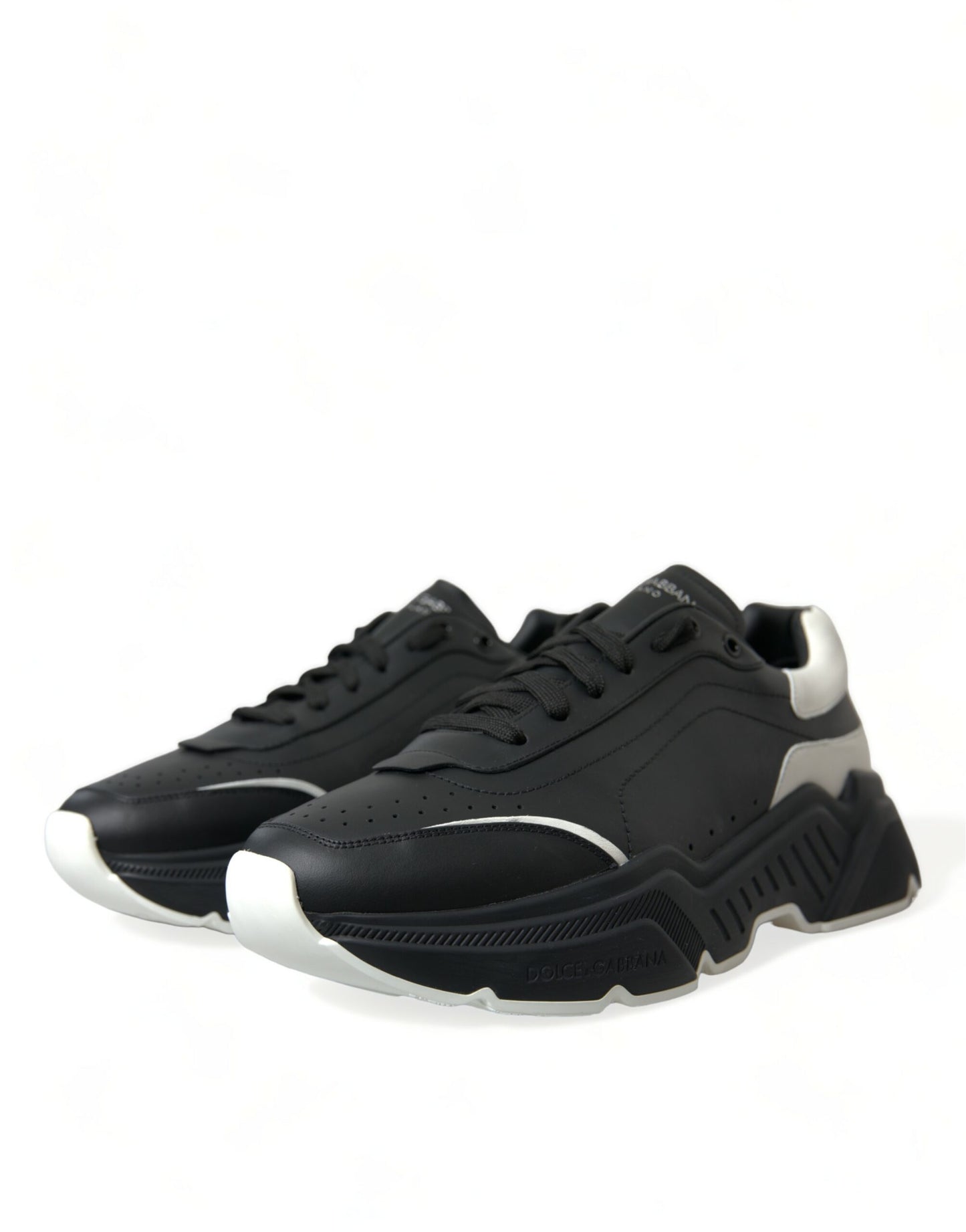 Black White Leather Logo Daymaster Sneakers Shoes