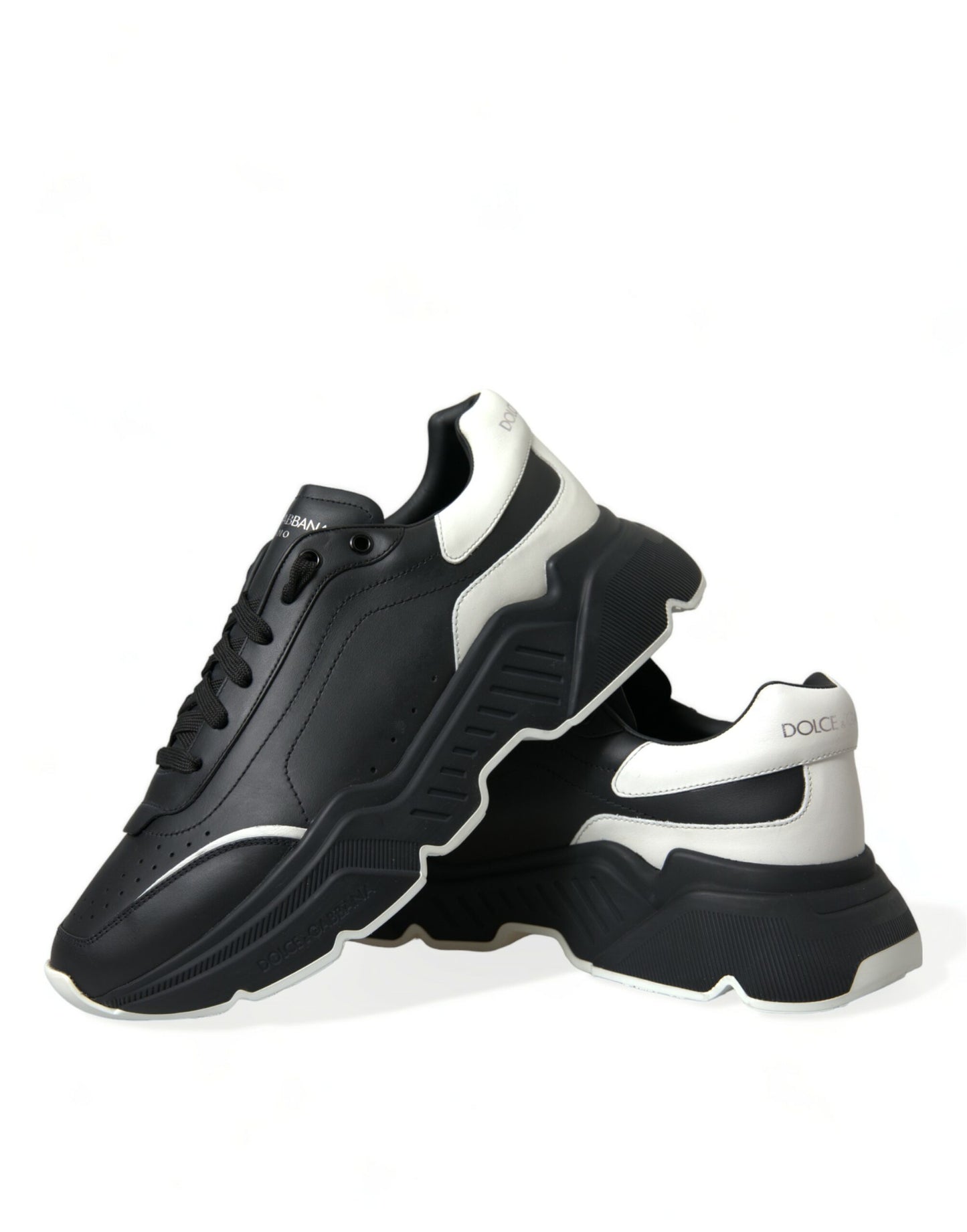 Black White Leather Logo Daymaster Sneakers Shoes