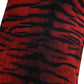 Multicolor Tiger Leopard Sheath Midi  Dress