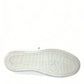 Silver Leather Benelux High Top Sneakers Shoes