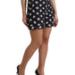 Black Nylon Logo High Waist Bermuda Shorts