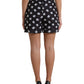 Black Nylon Logo High Waist Bermuda Shorts