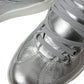 Silver Leather Benelux High Top Sneakers Shoes