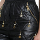 Black Embellished High Waist Hot Pants Shorts