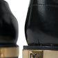 Black Brushed Calfskin Loafers Dress Shoes