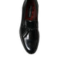 Black Brushed Calfskin Loafers Dress Shoes