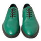 Green Leather Lace Up Oxford Dress Shoes