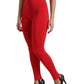 Red Nylon DG Logo Slim Leggings Pants