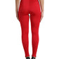 Red Nylon DG Logo Slim Leggings Pants