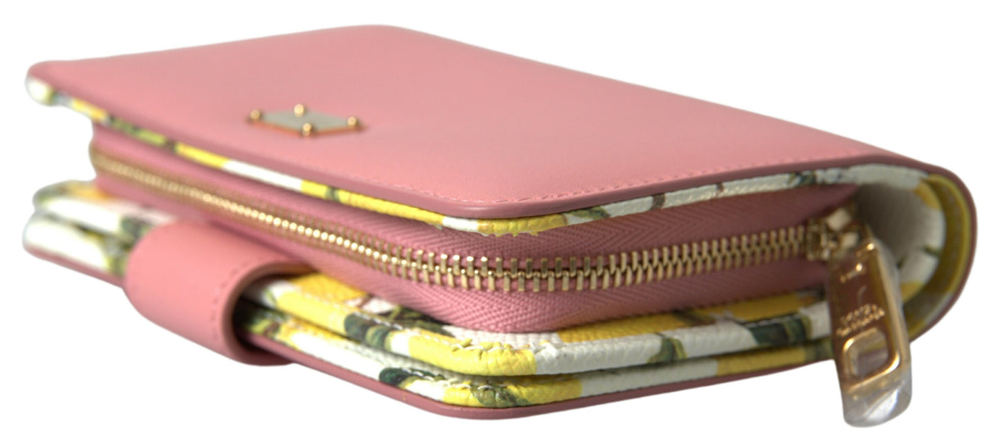 Chic Pink Zip Around Continental Wallet