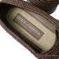 Brown Raffia Lace Up Derby Dress Shoes