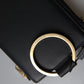 Elegant Black Leather Cardholder with Zip Detail