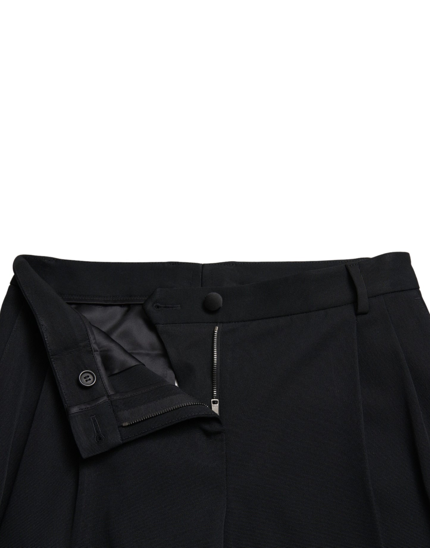 Black Mid Waist Skinny Cropped Pants