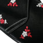 Black Floral Velvet Formal Dress Shoes