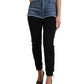 Black Blue Cotton High Waist PRETTY Denim Pants
