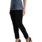 Black Blue Cotton High Waist PRETTY Denim Pants