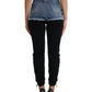 Black Blue Cotton High Waist PRETTY Denim Pants