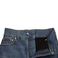Black Blue Cotton High Waist PRETTY Denim Pants