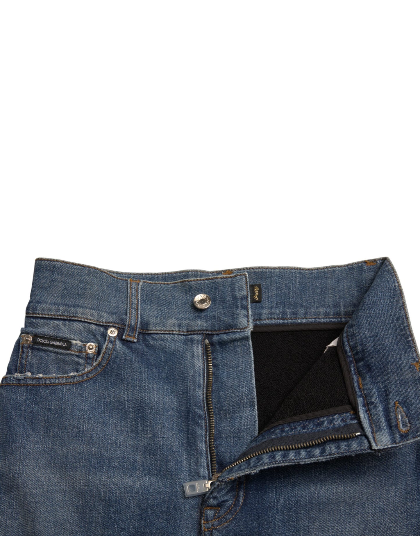 Black Blue Cotton High Waist PRETTY Denim Pants