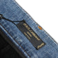 Black Blue Cotton High Waist PRETTY Denim Pants