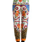 Majolica Print Tapered Cotton Pants
