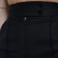 Black Wool High Waist Tapered Pants