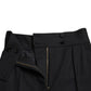 Black Wool High Waist Tapered Pants