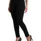 Black Cotton Mid Waist Skinny Denim Jeans