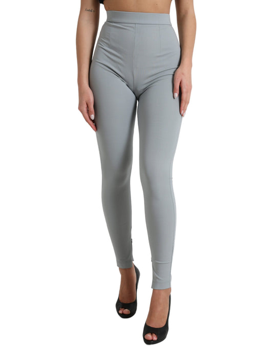 Gray Nylon Slim Trouser Pants