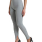 Gray Nylon Slim Trouser Pants