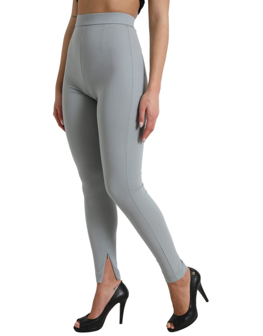 Gray Nylon Slim Trouser Pants