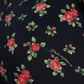 Black Floral Wool High Waist Tapered Pants