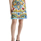 Multicolor Majolica High Waist Mini Skirt