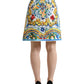 Multicolor Majolica High Waist Mini Skirt
